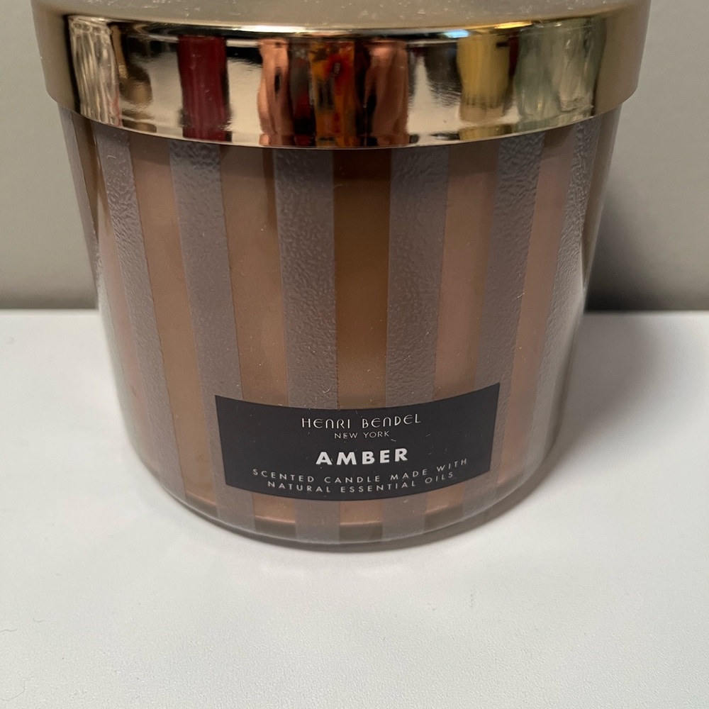 Bath and Bodyworks Henri Bendel three wick candle Amber
